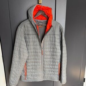 Icebreaker Men's Gray and Orange Puffer Jacket